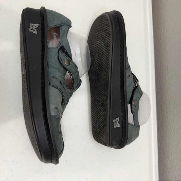 Alegria Pesca Fisherman Sandals Size 9.5 / 10 Leather Green/Blue Arch Support - Picture 6 of 9